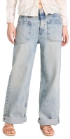 Free People Palmer Cuffed Baggy Jeans In La La Land