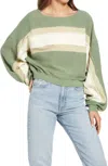 Free People Palo Alto Pullover In Cool Moss Combo In Multi