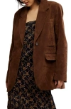 Free People X We The Free Paper Cut Faux Blazer In Brown