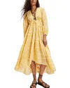 Free People Pappiet Floral Midi Dress In Sunshine Combo