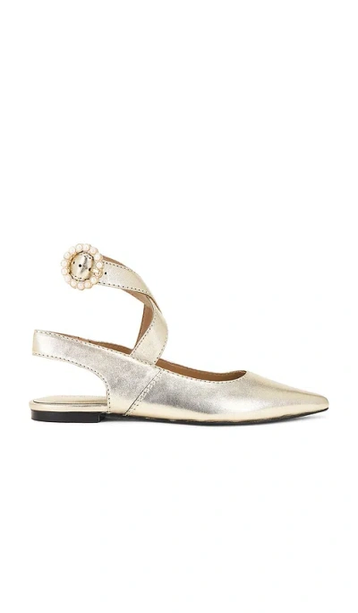 Free People Parisa Point Flat In Metallic Gold