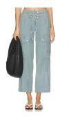 Free People Park Ave Cotton Cargo Pants In Autumn Sky
