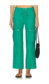 Free People Park Ave Pant In Golf Green