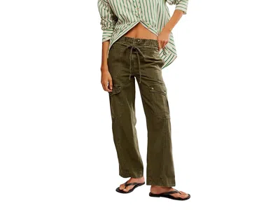 Free People Park Ave Pants In Green