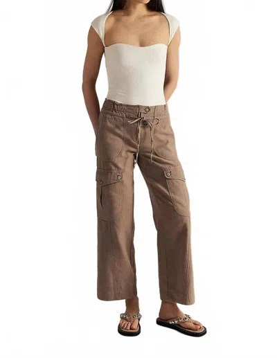 Free People Park Ave Pants In Dusted Cocoa In Multi