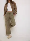 Free People Park Ave Pull-on Cargo Pants In Adventurer In Multi