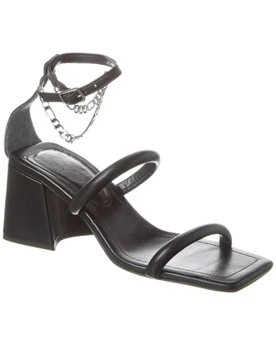 Free People Parker Chain Leather Sandal In Black