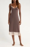 Free People Party Crasher Midi Nightgown In Gray