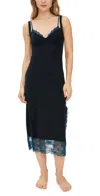 Free People X Intimately Fp Party Crasher Midi Slip Dress In Black Combo