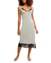 Free People Intimately Fp Party Crasher Midi Slipdress In Smoke Grey