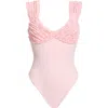 Free People Party Favor Ruffle Bodysuit In Pink