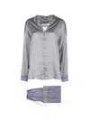 Free People Patterned Drawstring Pajama Set In Gray