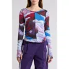 Free People Patterned Right On Running Base Layer In Twilight Combo