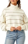 Free People Cream Paulie Sweater In Moonbeam Combo