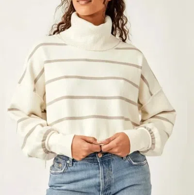 FREE PEOPLE PAULIE SWEATER IN MOONBEAM COMBO