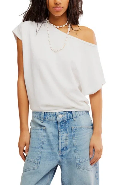 Free People Peggy One-shoulder Cotton Top In White