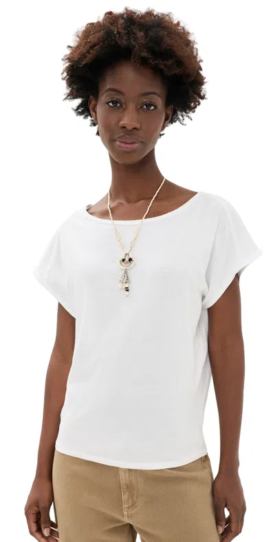 Free People Peggy Tee Clean Ivory In Multi
