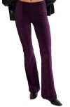 Free People Penny Flare Velvet Pants In Purple