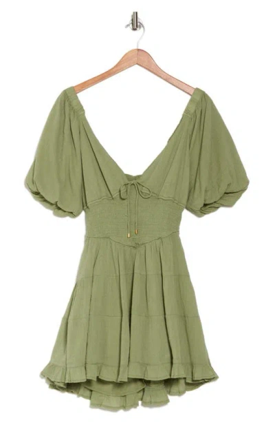 Free People Perfect Day A-line Minidress In Green