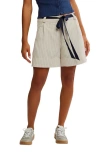 Free People Perfect Prep Pleated Stripe Shorts In White