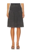 Free People Peyton Pintuck Midi Skirt In Black