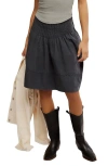 Free People Peyton Pintuck Pleat Midi Skirt In Black