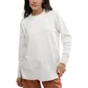 Free People Phoebe High-low Tunic Sweater In Stark White