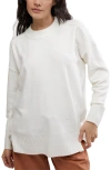 Free People Phoebe High-low Tunic Sweater In White