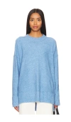 Free People Phoebe High-low Tunic Sweater In Waterfall Heather