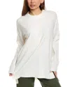 Free People Phoebe High-low Tunic Sweater In White