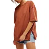Free People Phoenix Oversize Cotton T-shirt In Brown