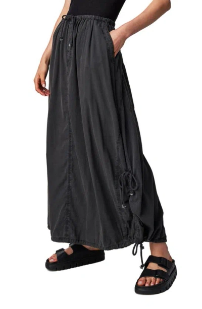 Free People Picture Perfect Parachute Maxi Skirt In Black
