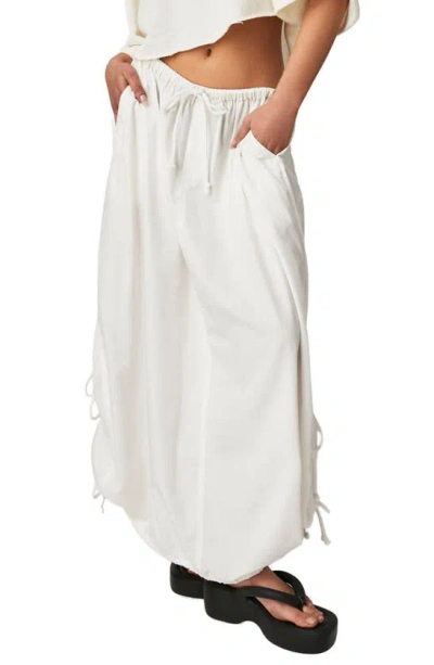 Free People Picture Perfect Parachute Maxi Skirt In Optic White