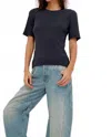 Free People Picture You Tee In Black In Blue