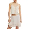 Free People Pieces Of You Embroidered Button-up Camisole In White
