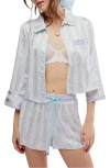 FREE PEOPLE PILLOW TALK SATIN SHORT CROP PAJAMAS