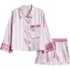 Free People Pillow Talk Pj Set In Lilac Combo In Lilac Combo