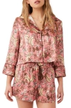 FREE PEOPLE PILLOW TALK SATIN SHORT CROP PAJAMAS