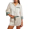 Free People Pillow Talk Satin Short Crop Pajamas In Neutral