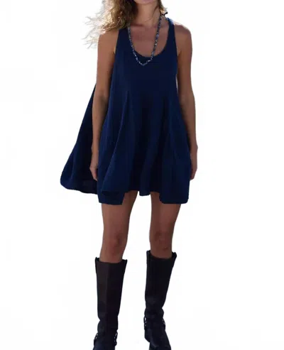 Free People Pina Colada Tunic Dress In Navy In Blue