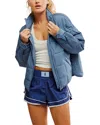 Free People Pippa Packable Puffer Jacket In Blue