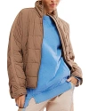 Free People Pippa Packable Puffer Jacket In Fossil