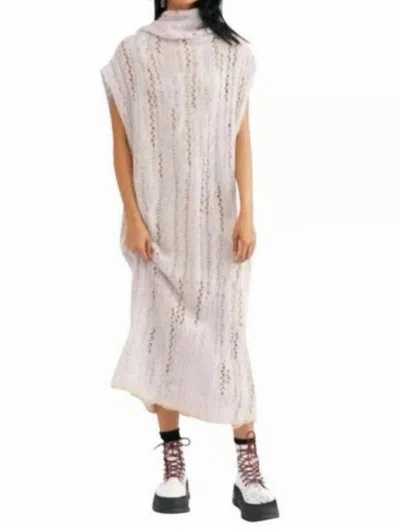 Free People Piroutte Open Stitch Tunic Sweater In Purple