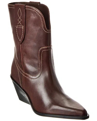 FREE PEOPLE FREE PEOPLE PITCHFORK POINT LEATHER WESTERN BOOT