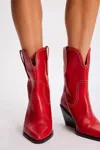 Free People Pitchfork Point Western Boot In Red