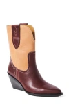 Free People Pitchfork Western Boot In Espresso/camel