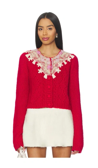 Free People Pixie Cardi In Red