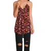 Free People Pixie Printed Tunic In Dark Combo In Multi
