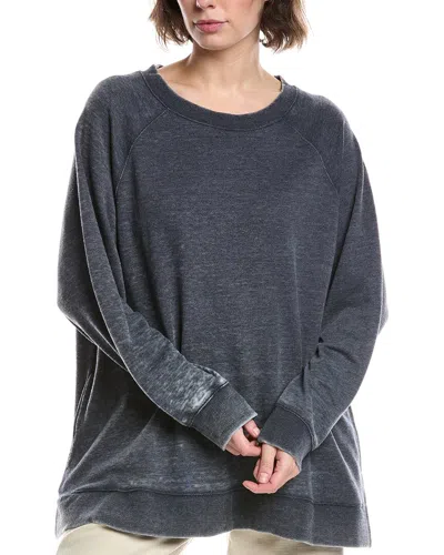 Free People Playbook Tunic Sweatshirt In Black