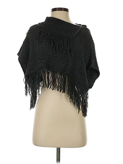 Pre-owned Free People Poncho In Black
